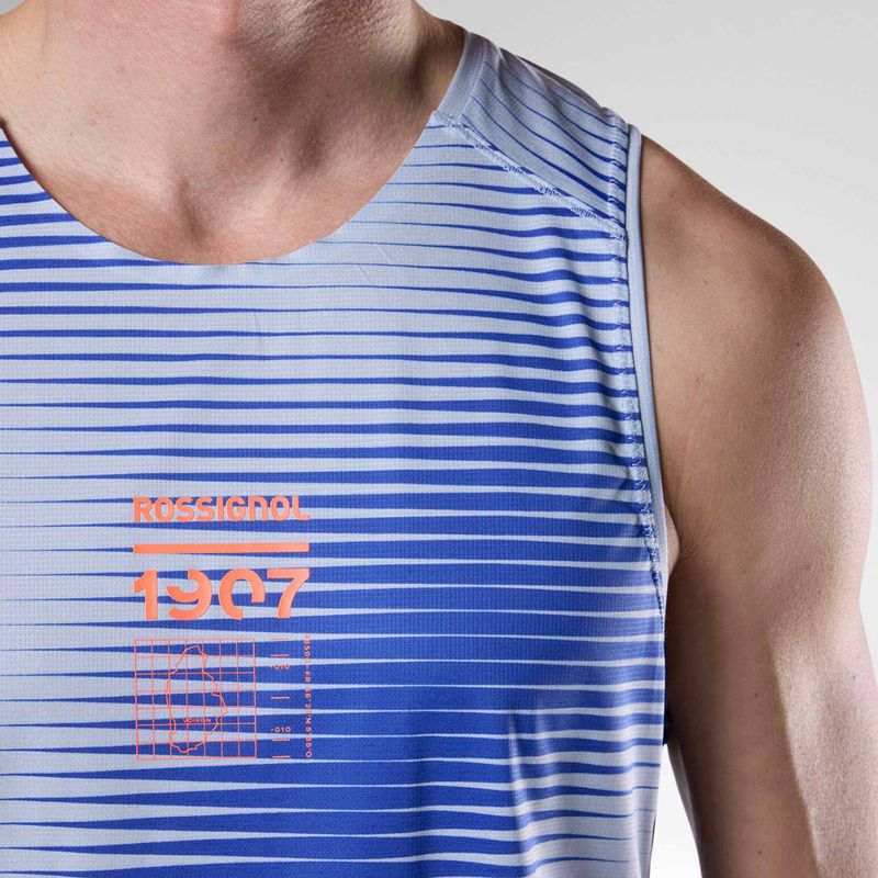 Tricou de alergare pentru bărbați Rossignol Sapa Ultra Tank dazzle blue line fogg 5