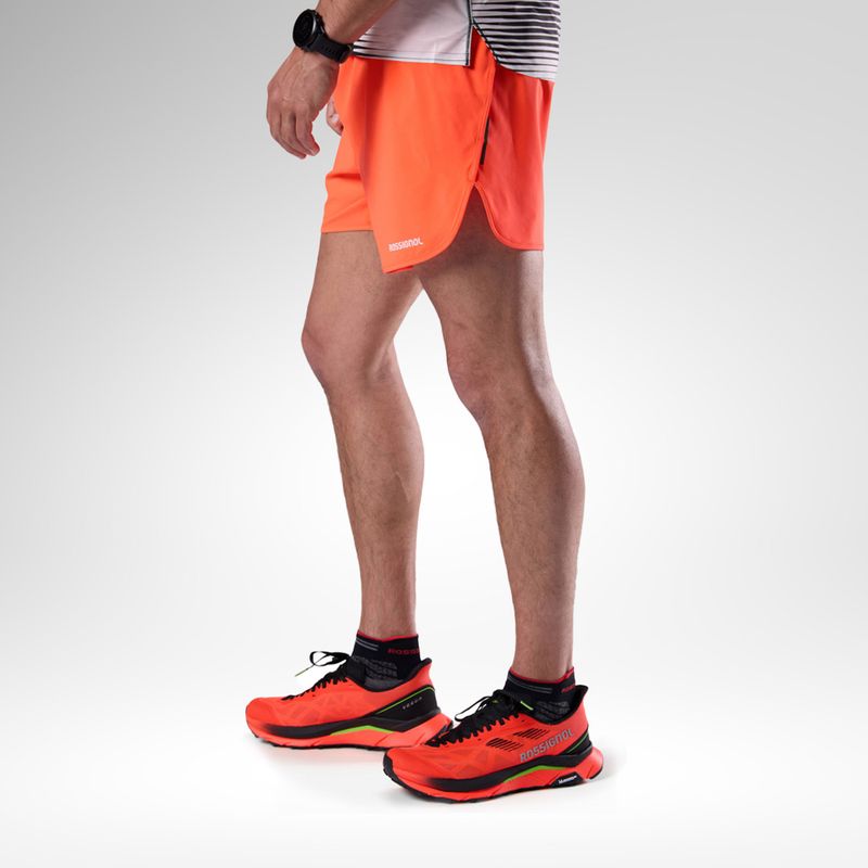 Pantaloni scurți de alergare pentru bărbați Rossignol Sapa 5" neon red 4