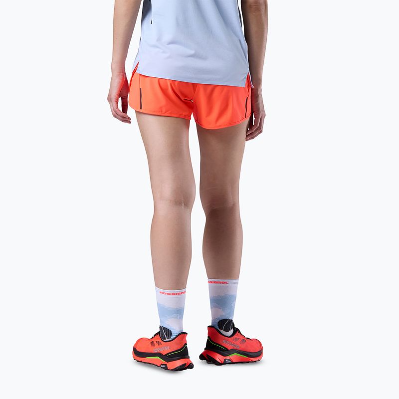 Pantaloni scurți de alergare pentru femei Rossignol Sapa neon red 3