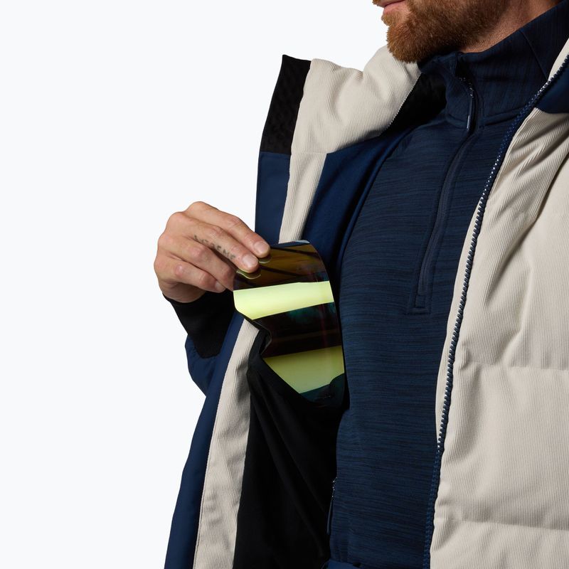 Geacă de schi pentru bărbați Rossignol Corduroy Down Bomber silver cloud/dark navy 10