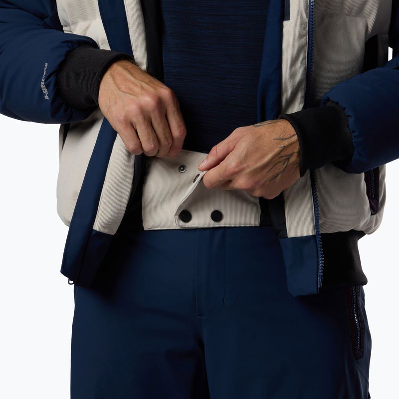 Geacă de schi pentru bărbați Rossignol Corduroy Down Bomber silver cloud/dark navy 14