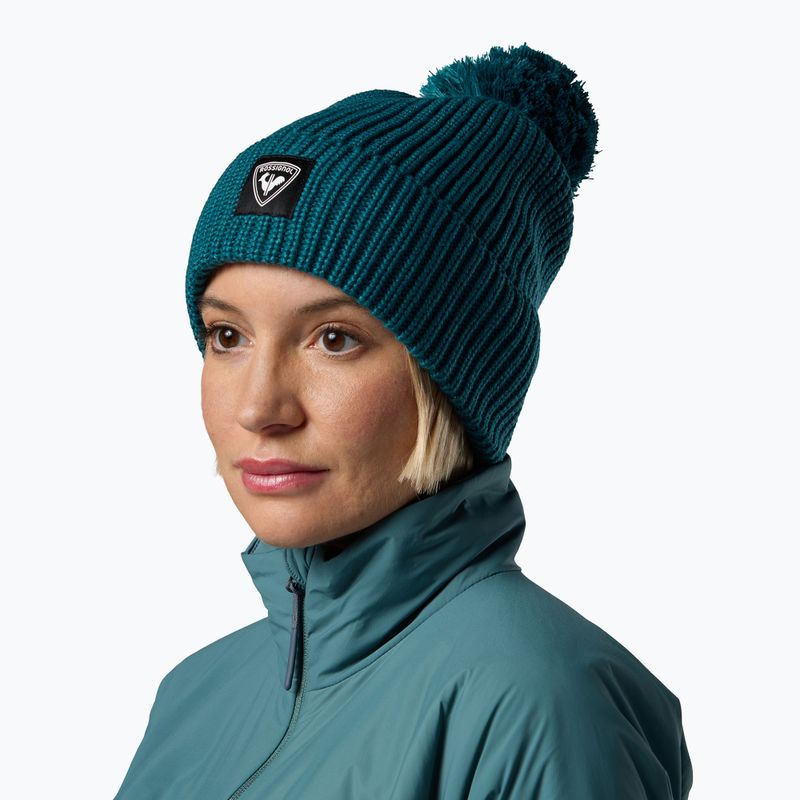 Căciulă de iarnă Rossignol Strawpile Pompom Beanie transformative teal 4