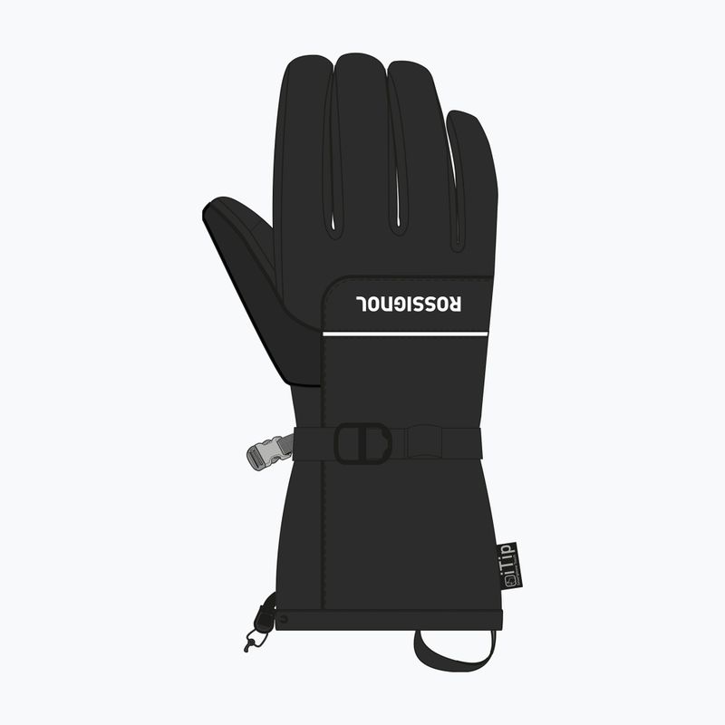 Mănuși de schi pentru bărbați Rossignol Action R-Shell Dry black 3