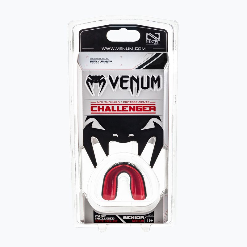 Venum Challenger protecție de maxilar simplu negru/roșu 0616