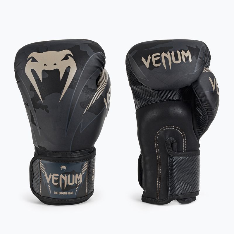 Venum Impact mănuși de box negru-gri VENUM-03284-497