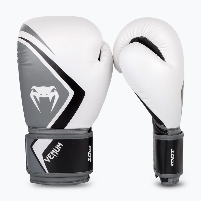 Mănuși de box  Venum Contender 2.0 white/grey-black 2