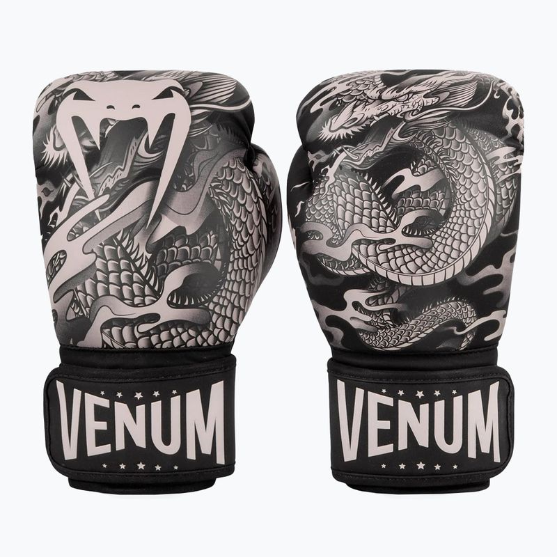 Mănuși de box Venum Dragon's Flight black/sand 7