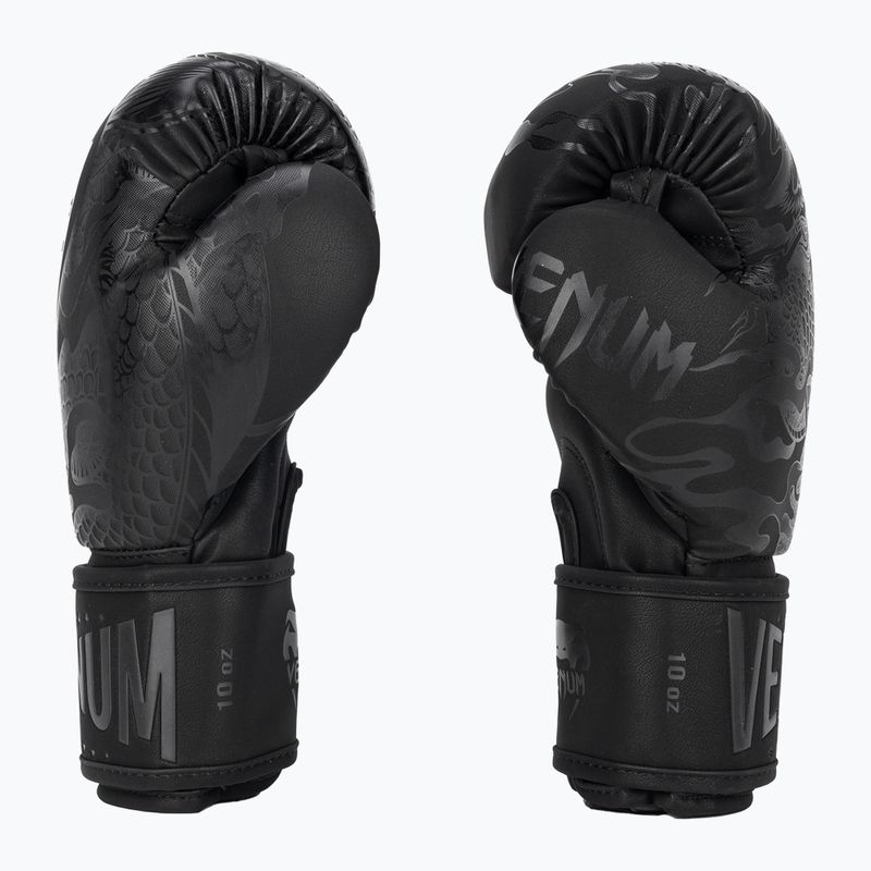 Mănuși de box Venum Dragon's Flight black/black 3