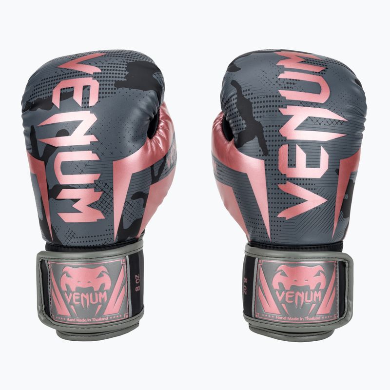 Venum Elite mănuși de box pentru bărbați negru și roz 1392-537
