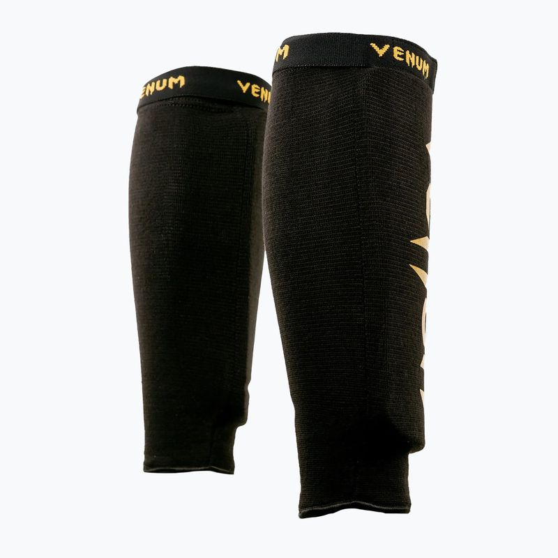 Protecții de tibie Venum Kontact Without Foot black/gold 2