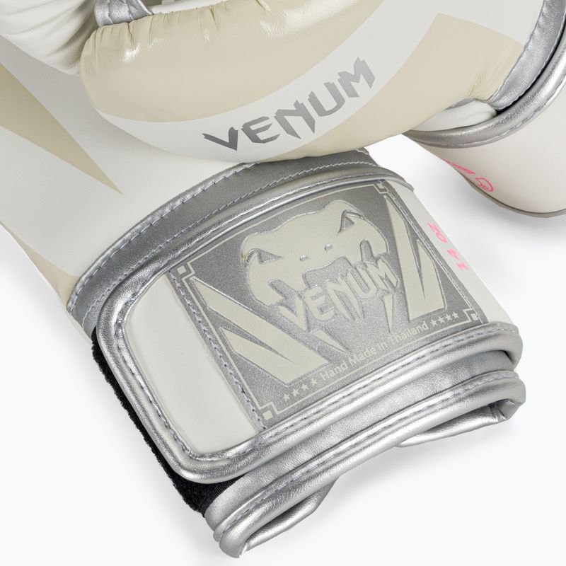 Venum Elite mănuși de box pentru bărbați alb și argintiu 1392-574 5