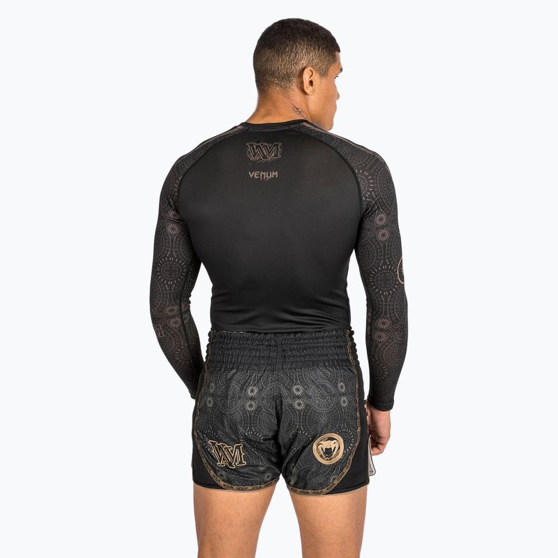 Rashguard longsleeve pentru bărbați Venum Santa Muerte Dark Side black/brown 4