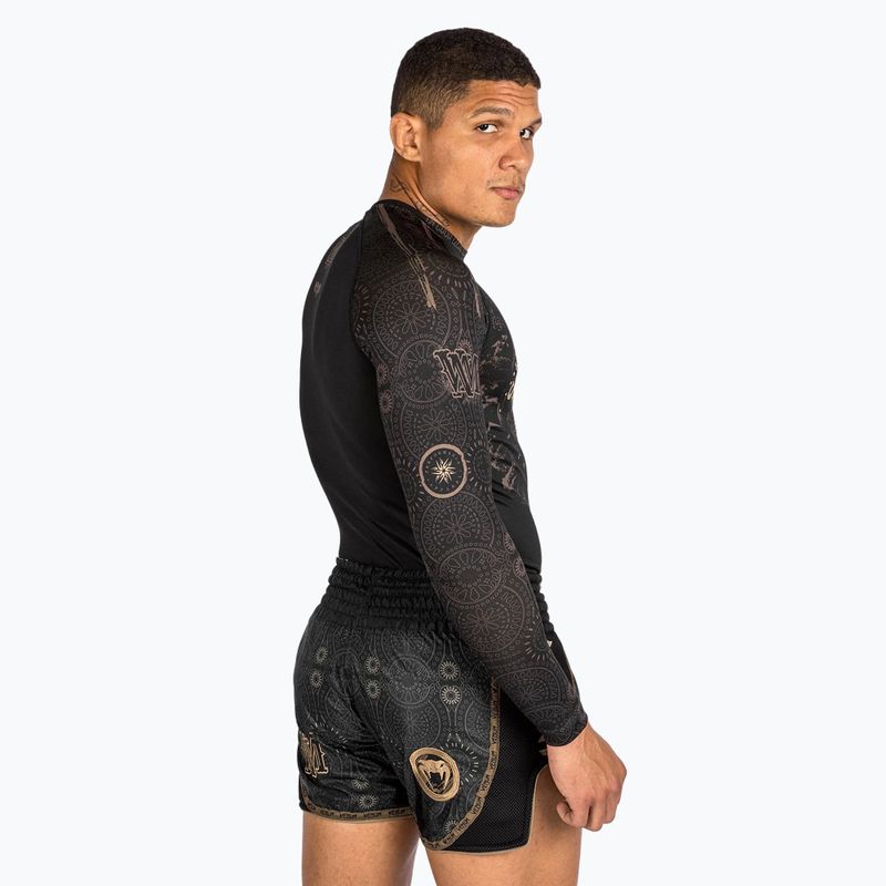 Rashguard longsleeve pentru bărbați Venum Santa Muerte Dark Side black/brown 5