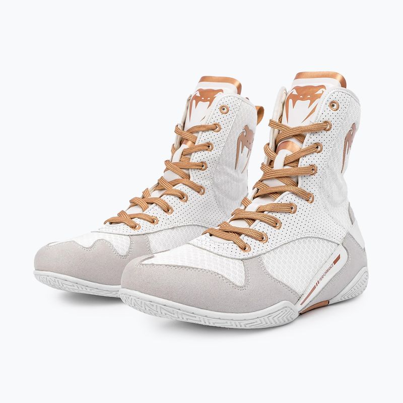 Încălțăminte de box Venum Elite Boxing white/gold 9