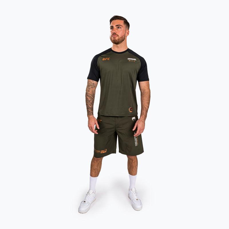 Tricou pentru bărbați Venum UFC By Adrenaline Fight Week Dry-Tech khaki 2