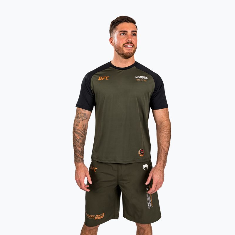 Tricou pentru bărbați Venum UFC By Adrenaline Fight Week Dry-Tech khaki 3