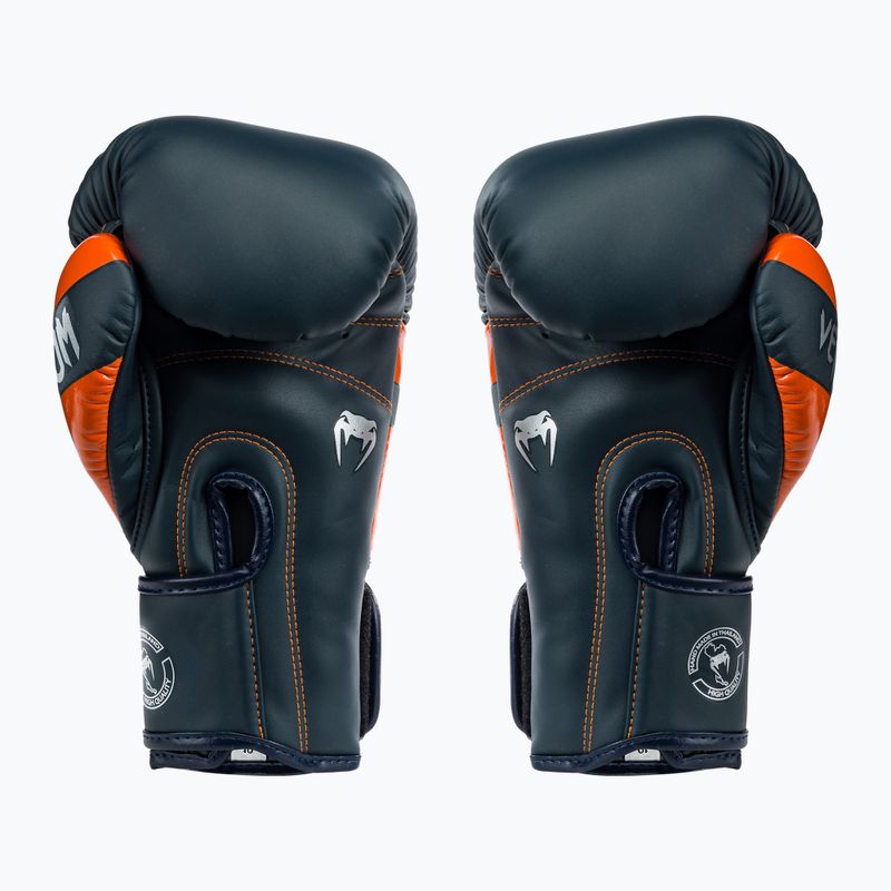 Mănuși de box Venum Elite navy/silver/orange 2