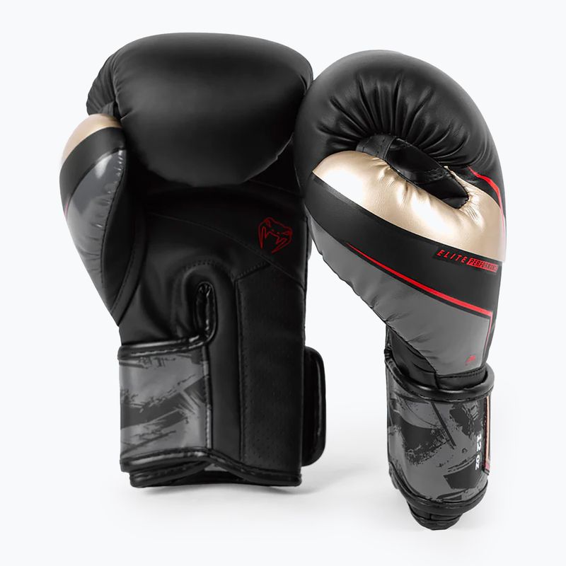 Mănuși de box Venum Elite Evo black/gold 4