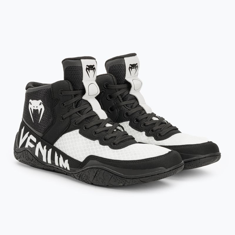 Încălțăminte de box Venum Elite Wrestling black/white 4