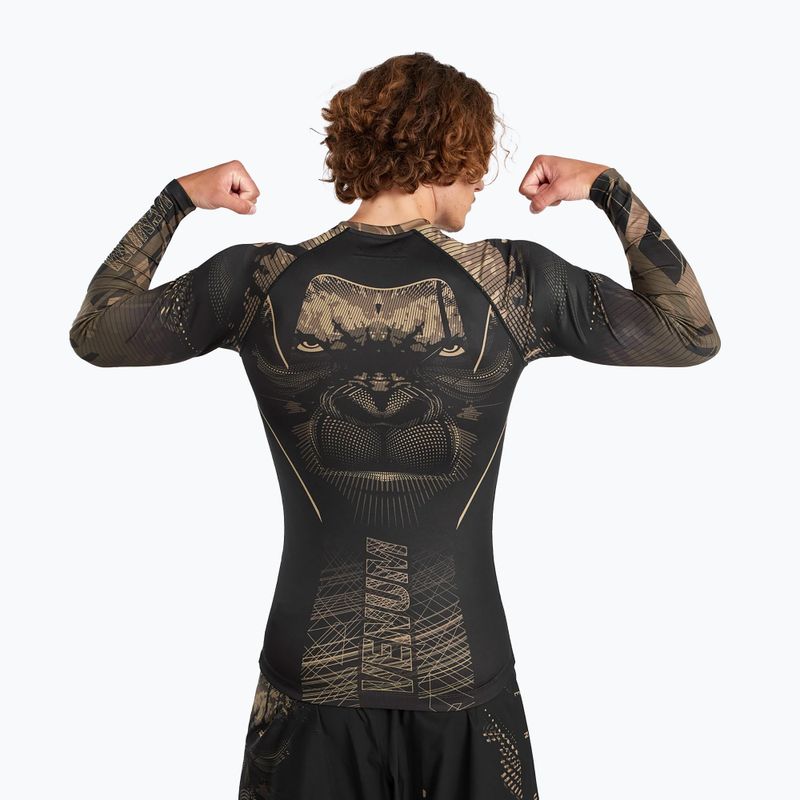 Jachetă pentru bărbați Venum Gorilla Jungle Rashguard nisip/negru pentru bărbați 3