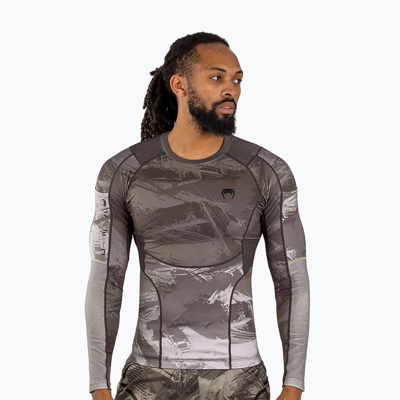 Longsleeve pentru bărbați  Venum Electron 3.0 Rashguard sand