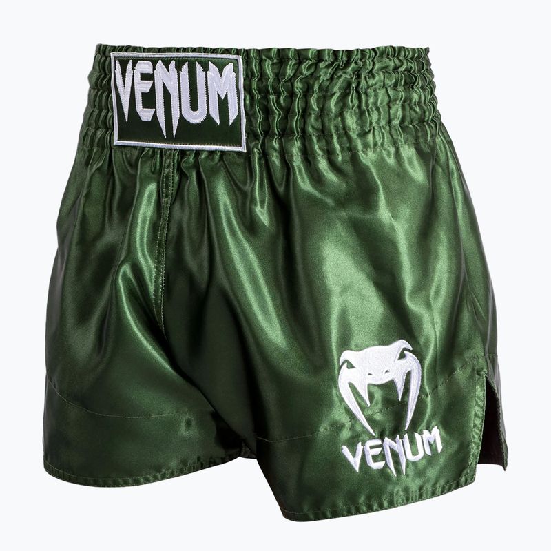 Șorturi de antrenament pentru bărbați Venum Classic Muay Thai khaki/white 3
