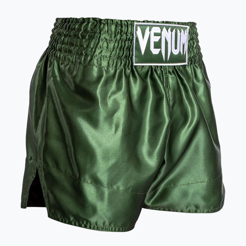 Șorturi de antrenament pentru bărbați Venum Classic Muay Thai khaki/white 4