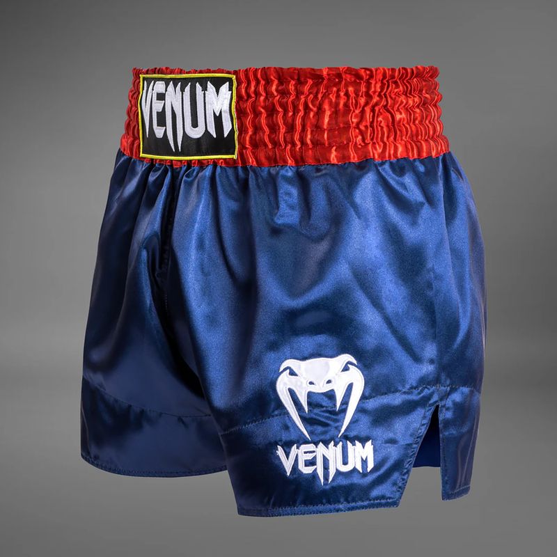 Pantaloni scurți de antrenament pentru bărbați Venum Classic Muay Thai albastru/roșu/alb 3