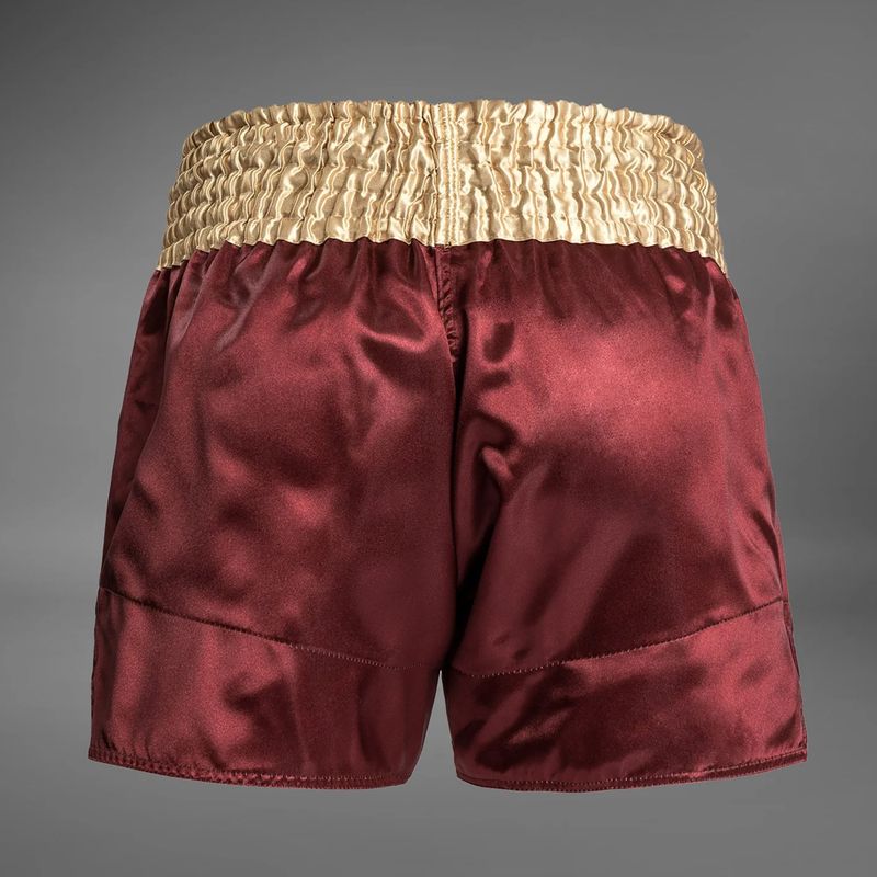 Șorturi de antrenament pentru bărbați Venum Classic Muay Thai burgundy/gold/white 2