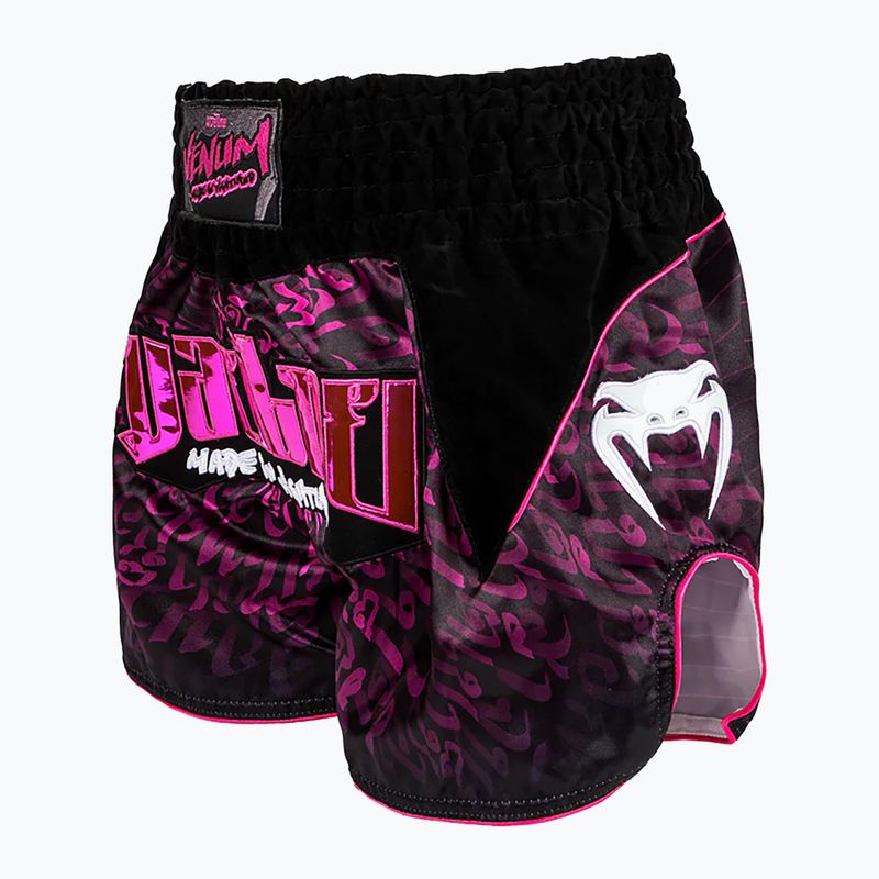 Pantaloni scurți de antrenament Venum Attack Muay Thai black/pink 3