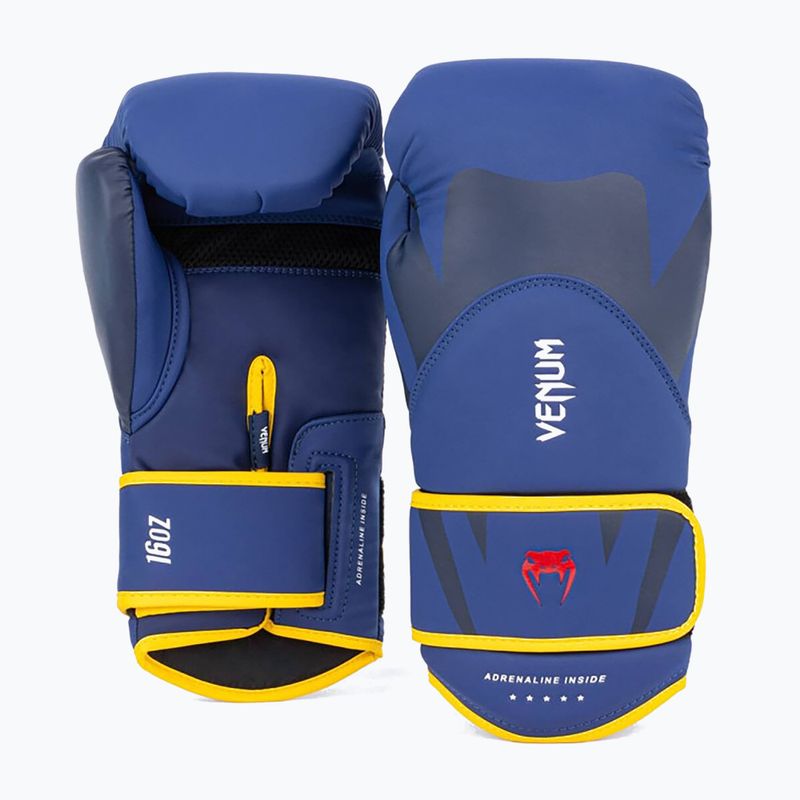 Mănuși de box pentru bărbați Venum Challenger 4.0 blue/yellow