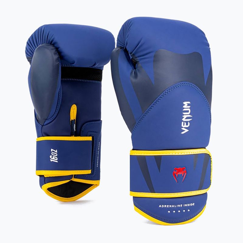 Mănuși de box pentru bărbați Venum Challenger 4.0 blue/yellow 2