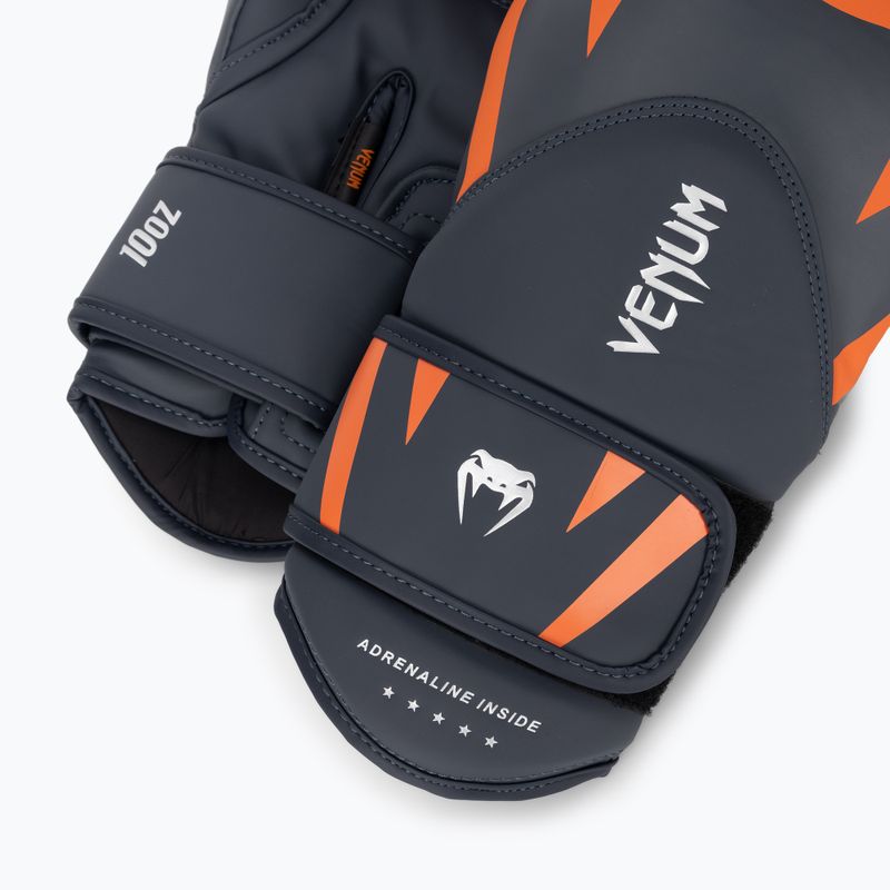 Mănuși de box pentru bărbați Venum Challenger 4.0 navy blue/orange 4