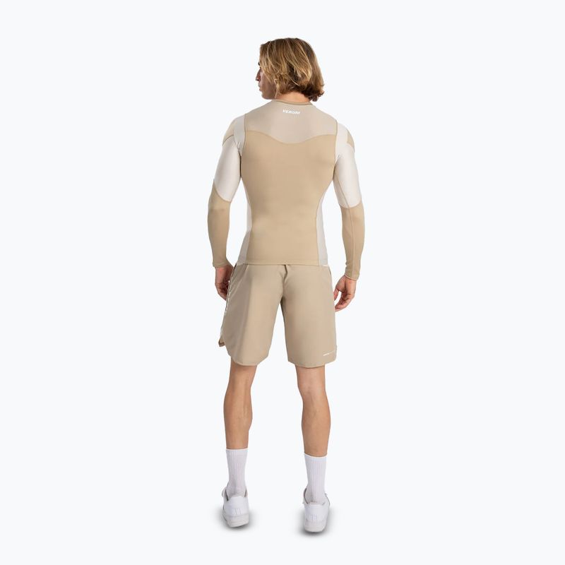 Longsleeve de antrenament pentru bărbați Venum Tempest Rashguard beige/sand 3