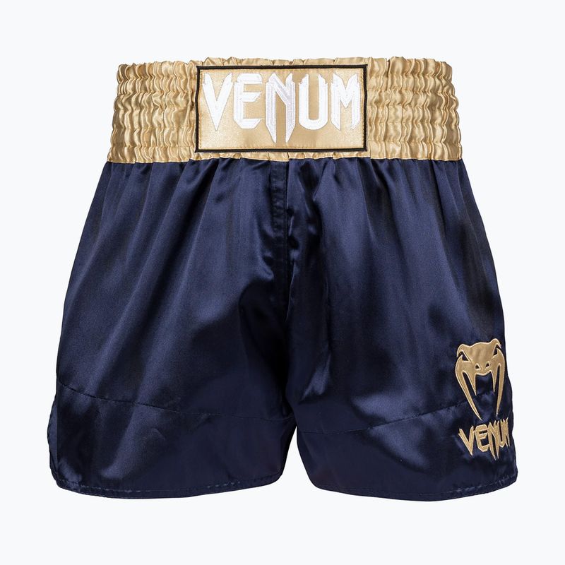 Pantaloni scurți de antrenament pentru bărbați Venum Classic Muay Thai navy/gold