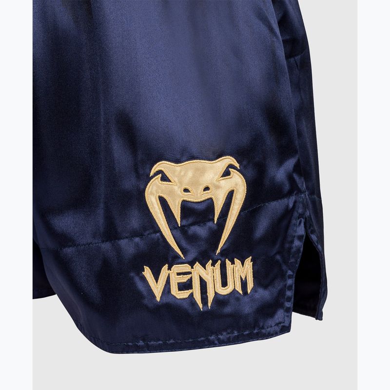 Pantaloni scurți de antrenament pentru bărbați Venum Classic Muay Thai navy/gold 5