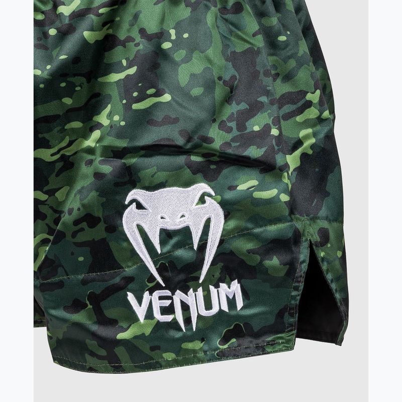 Pantaloni scurți de antrenament pentru bărbați Venum Classic Muay Thai black/forest camo 5