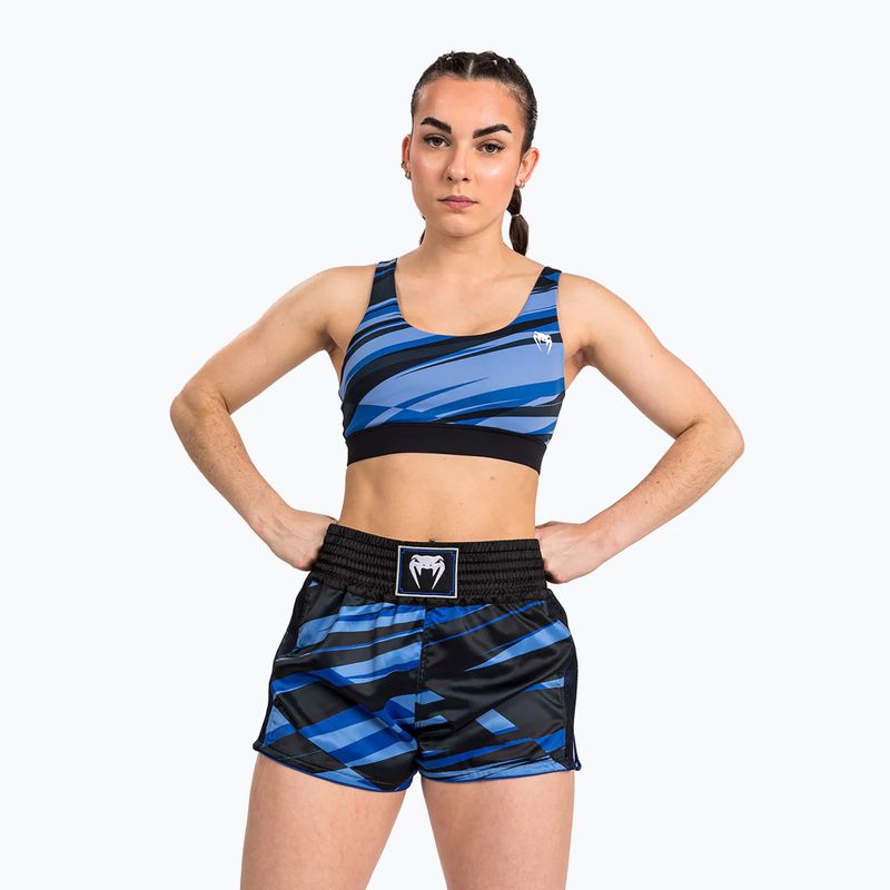 Pantaloni scurți de antrenament pentru femei  Venum Abyss Muay Thai shadow blue 2