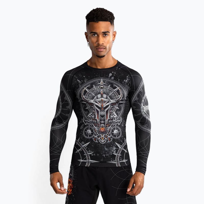 Rashguard longsleeve pentru bărbați  Venum Gladiator 5.0 Men'S Long Sleeve Rashguard black/silver