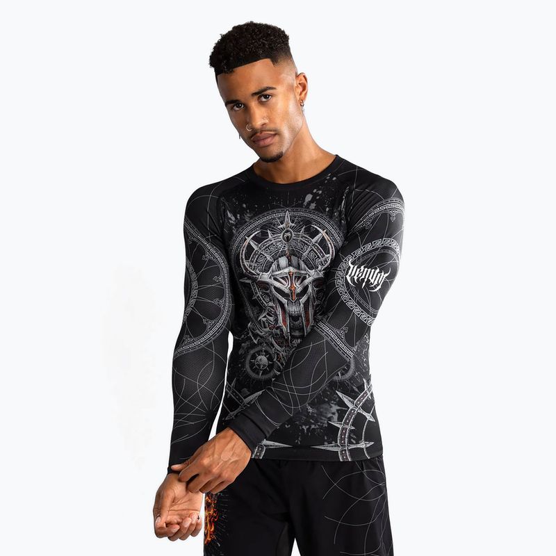 Rashguard longsleeve pentru bărbați  Venum Gladiator 5.0 Men'S Long Sleeve Rashguard black/silver 3