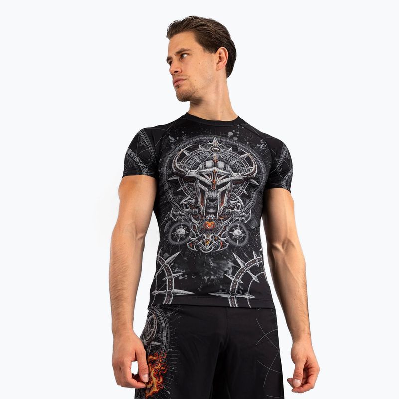 Rashguard pentru bărbați Venum Gladiator 5.0 Men'S Short Sleeve Rashguard black/silver 3
