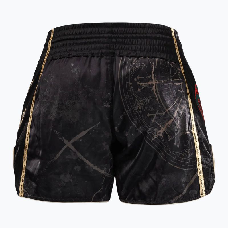 Pantaloni scurți de antrenament pentru bărbați Venum Santa Muerte 5.0 Muay Thai Shorts deep black/gold 2