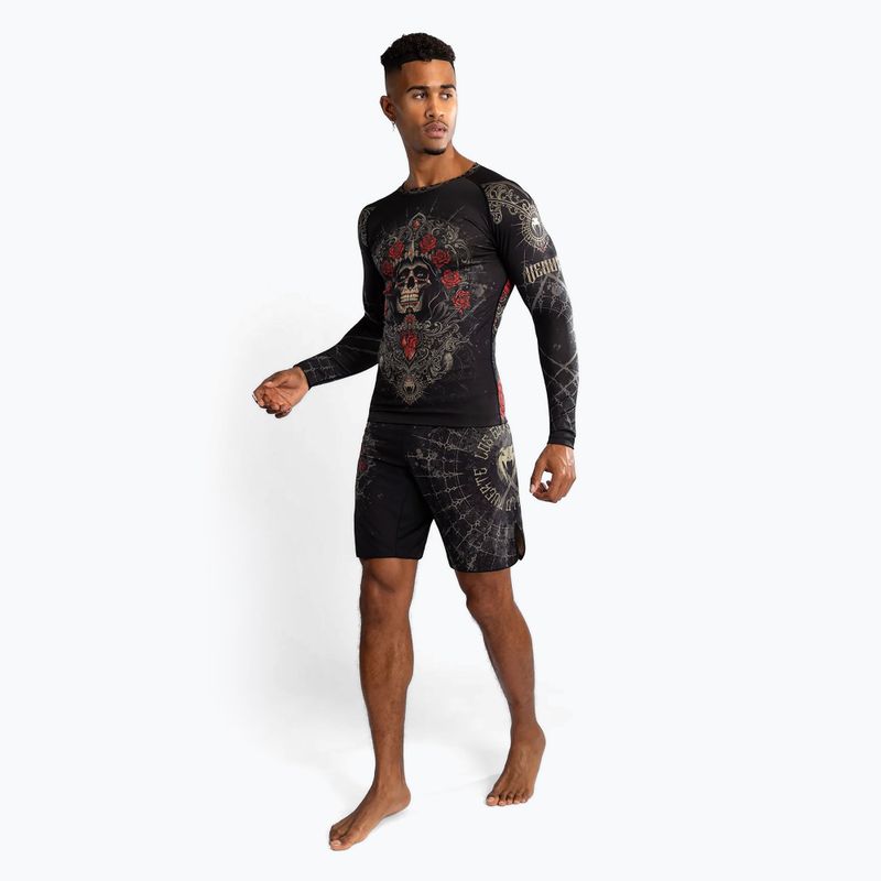 Rashguard longsleeve pentru bărbați  Venum Santa Muerte 5.0 Men’S Long Sleeve Rashguard deep black/gold 2