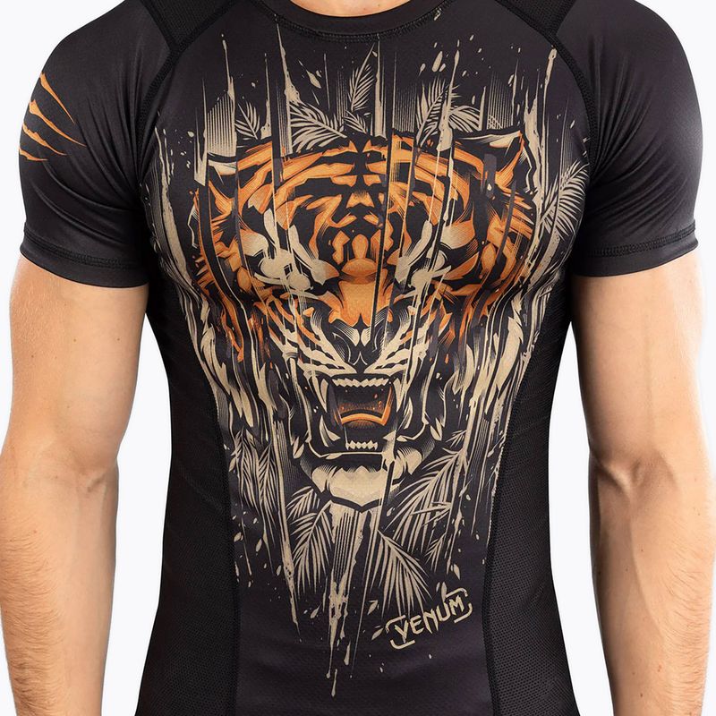 Rashguard pentru bărbați Venum Tiger Men'S Short Sleeve Rashguard black/neon orange 5