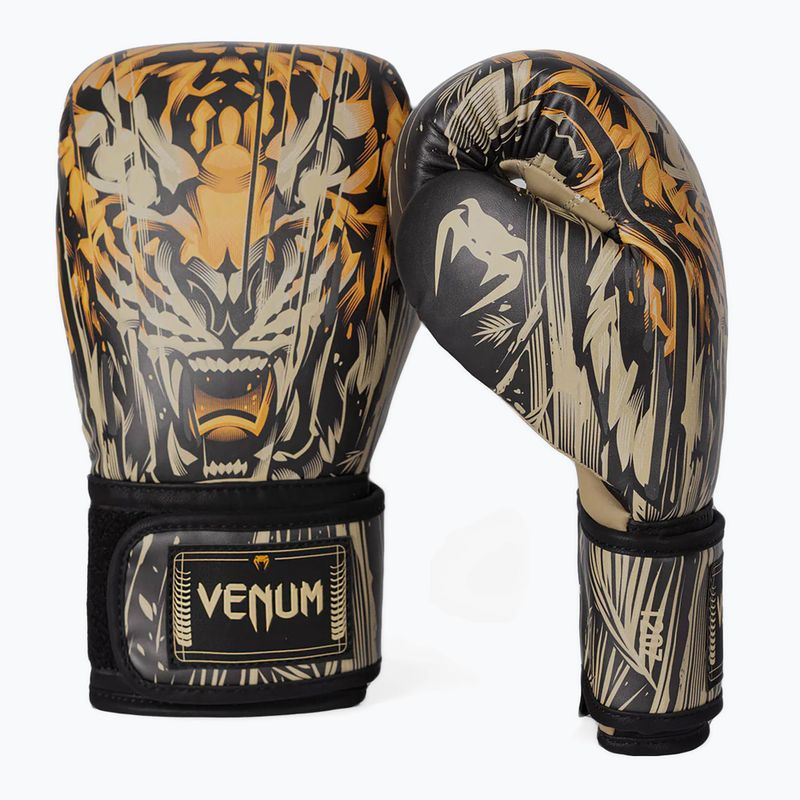 Mănuși de box Venum Tiger Boxing Gloves black/neon orange 2