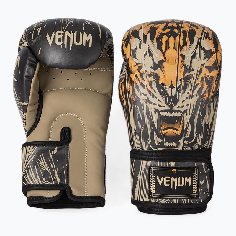 Mănuși de box Venum Tiger Boxing Gloves black/neon orange 3