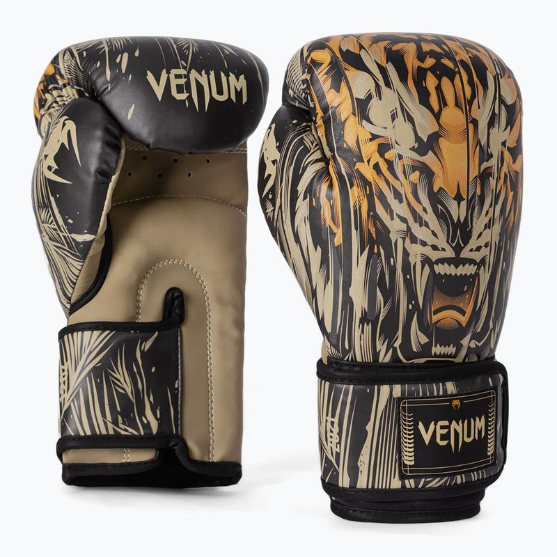 Mănuși de box Venum Tiger Boxing Gloves black/neon orange 4