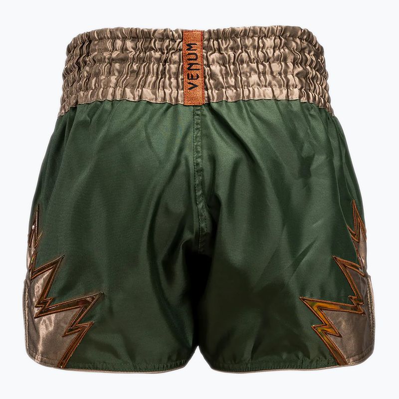 Pantaloni scurți de antrenament pentru bărbați Venum Inferno Muay Thai khaki/bronze 2