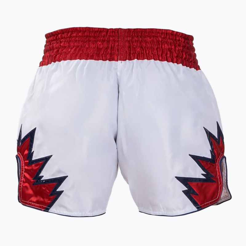 Pantaloni scurți de antrenament pentru bărbați Venum Inferno Muay Thai white/red 2