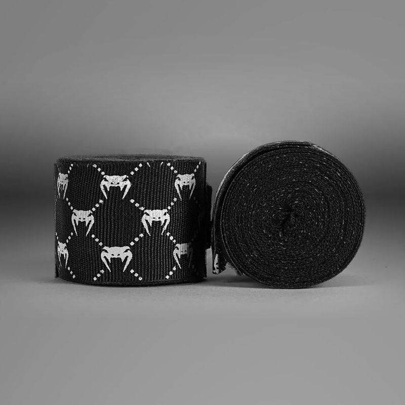 Bandaje de box Venum Hand Wraps 250 cm black/white 2
